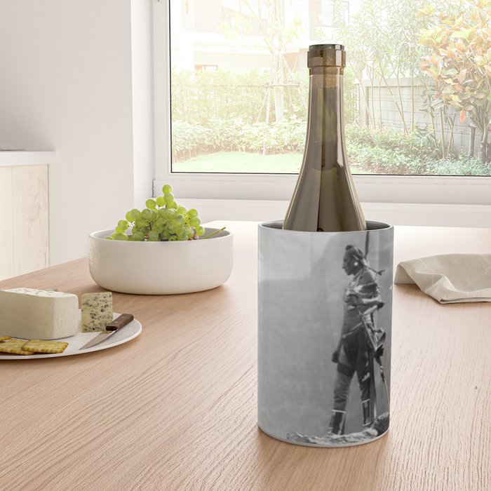 Eagle's Lookout, Blackfoot tribe members, Glacier Park, Montana, 1913 black and white photography Wine Chiller Gallery Image 4