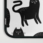 Funny black cat animal cartoon pattern Laptop Sleeve Gallery Image 3