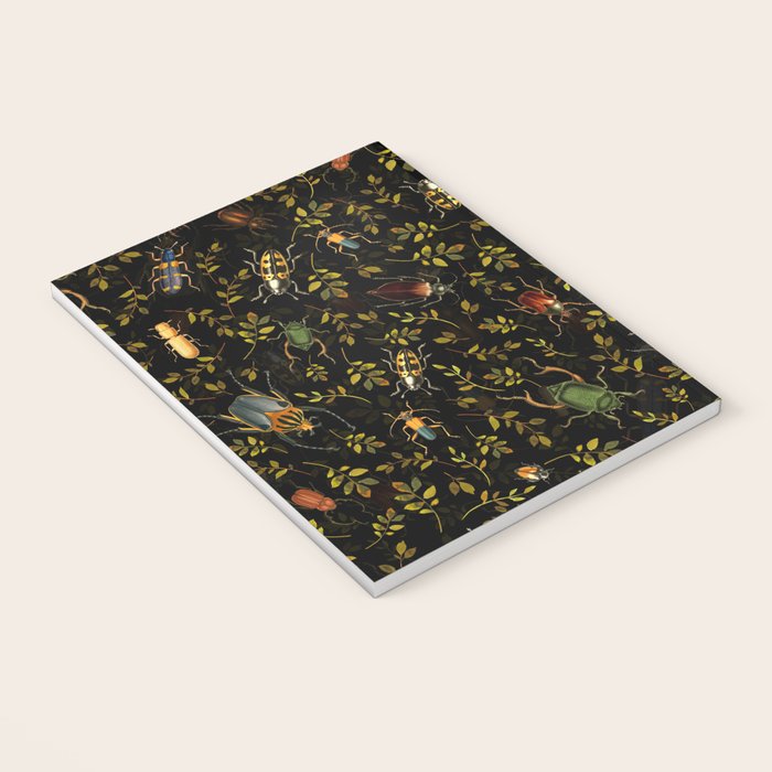 Vintage Mystic Night Beetle And Bugs Dance  Notebook Gallery Image 3