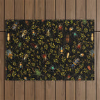 Vintage Mystic Night Beetle And Bugs Dance  Outdoor Rug Gallery Image 1