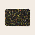 Vintage Mystic Night Beetle And Bugs Dance  Bath Mat Gallery Image 1