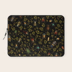 Vintage Mystic Night Beetle And Bugs Dance  Laptop Sleeve Gallery Image 1