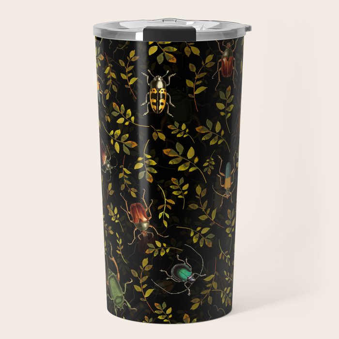 Vintage Mystic Night Beetle And Bugs Dance  Travel Mug Gallery Image 1