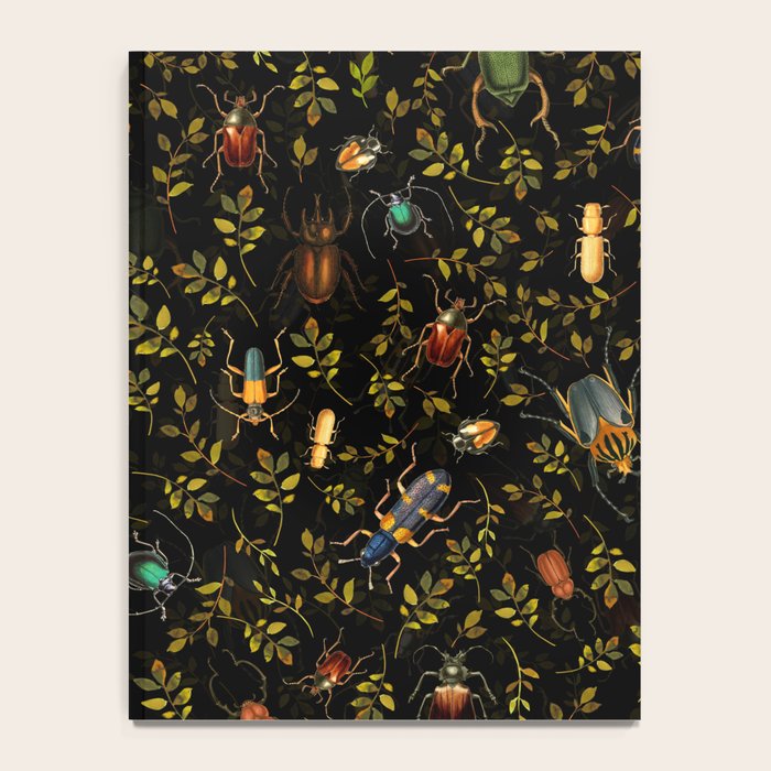 Vintage Mystic Night Beetle And Bugs Dance  Notebook Gallery Image 4