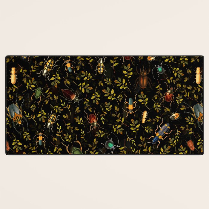 Vintage Mystic Night Beetle And Bugs Dance  Desk Mat Gallery Image 3