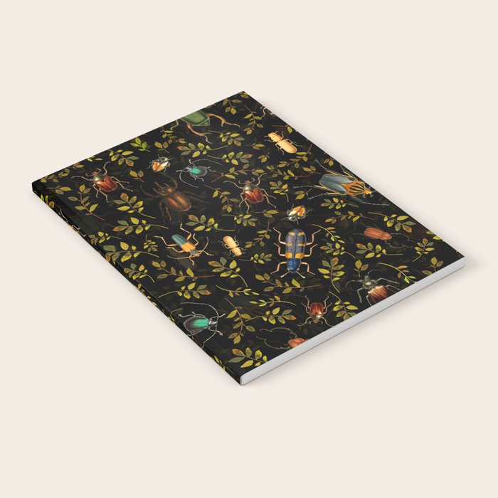 Vintage Mystic Night Beetle And Bugs Dance  Notebook Gallery Image 1