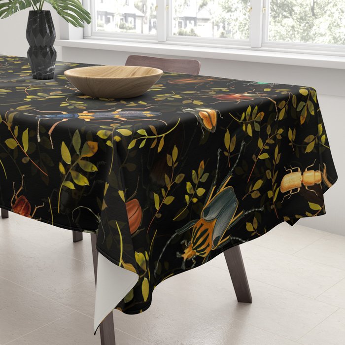 Vintage Mystic Night Beetle And Bugs Dance  Tablecloth Gallery Image 3
