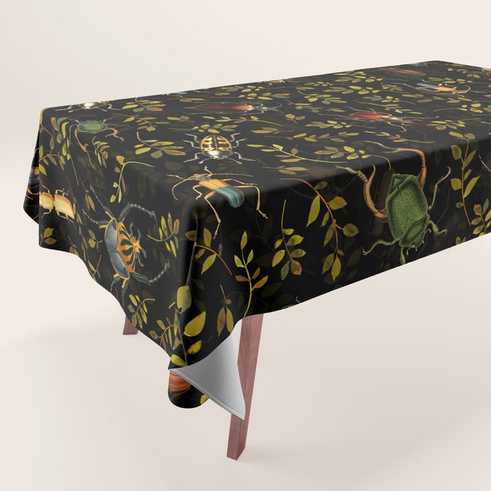 Vintage Mystic Night Beetle And Bugs Dance  Tablecloth Gallery Image 1