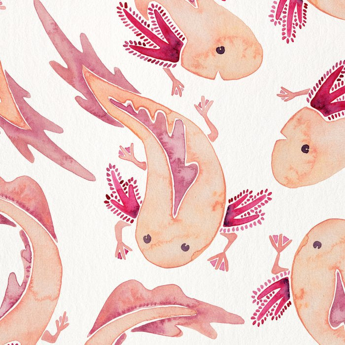 Mexican Axolotls Watercolor Coffee Mug Gallery Image 2