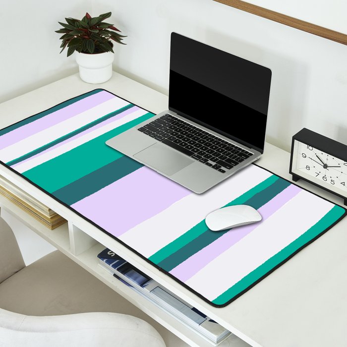 Hermosa, sunset stripes Desk Mat Gallery Image 2