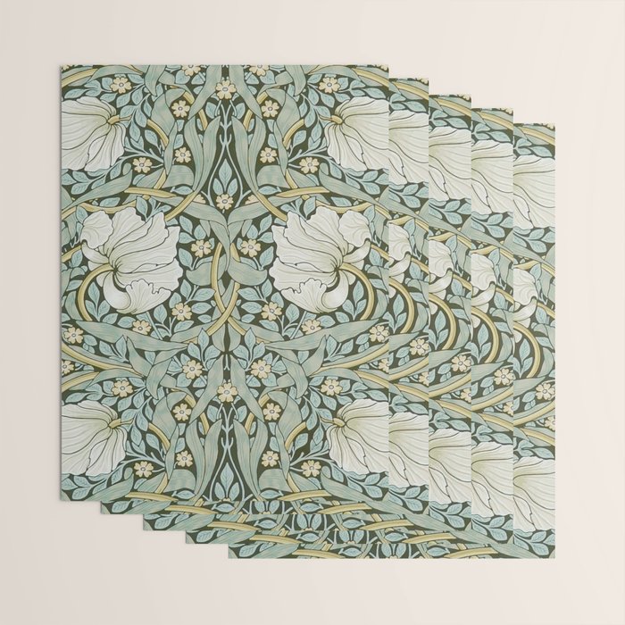 William Morris - Pimpernel Art Print, Vintage Museum Exhibition Art, Botanical Floral Pattern Wrapping Paper Gallery Image 3