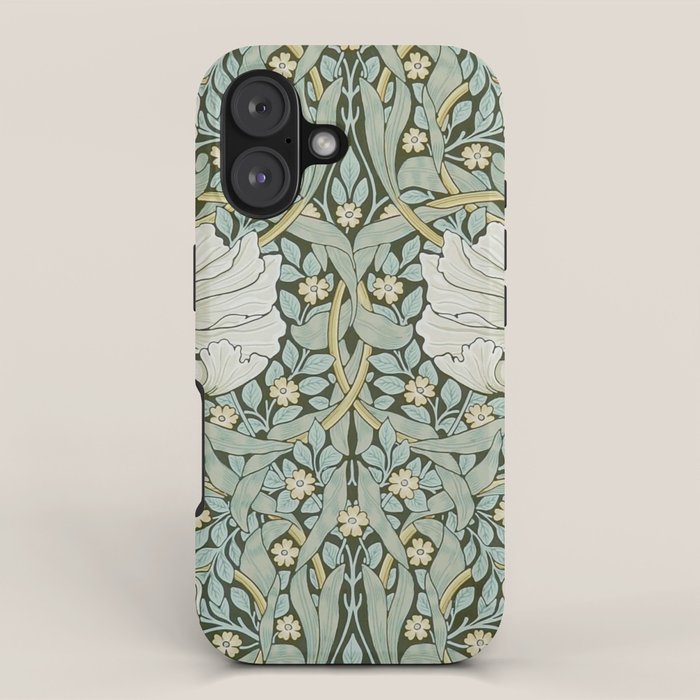 William Morris - Pimpernel Art Print, Vintage Museum Exhibition Art, Botanical Floral Pattern iPhone Case Gallery Image 1
