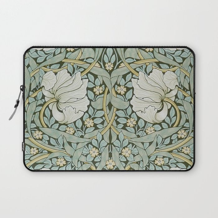 William Morris - Pimpernel Art Print, Vintage Museum Exhibition Art, Botanical Floral Pattern Laptop Sleeve Gallery Image 1