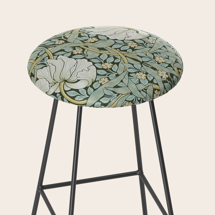 William Morris - Pimpernel Art Print, Vintage Museum Exhibition Art, Botanical Floral Pattern Stool Gallery Image 2