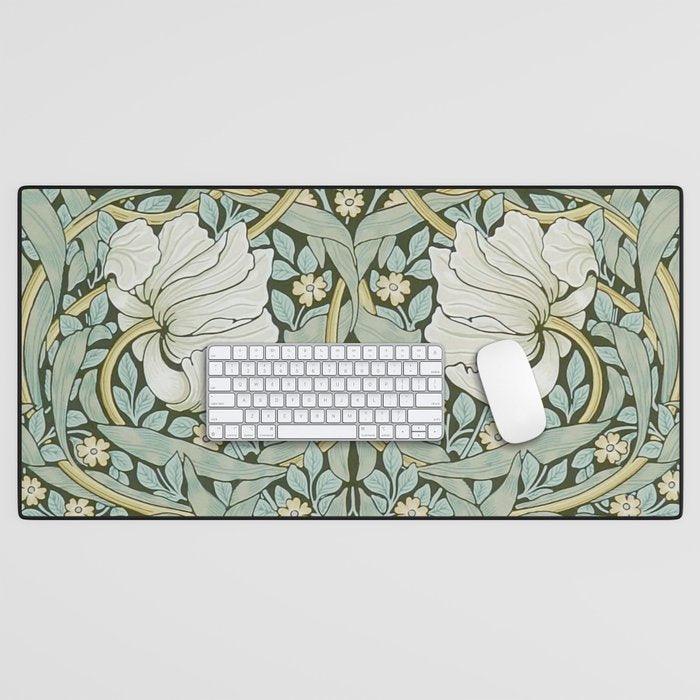 William Morris - Pimpernel Art Print, Vintage Museum Exhibition Art, Botanical Floral Pattern Desk Mat Gallery Image 1