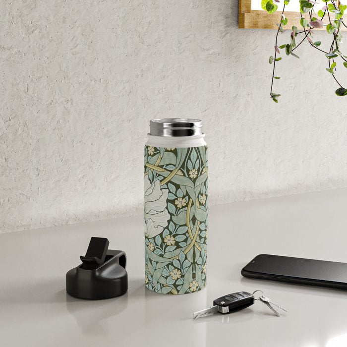 William Morris - Pimpernel Art Print, Vintage Museum Exhibition Art, Botanical Floral Pattern Water Bottle Gallery Image 4