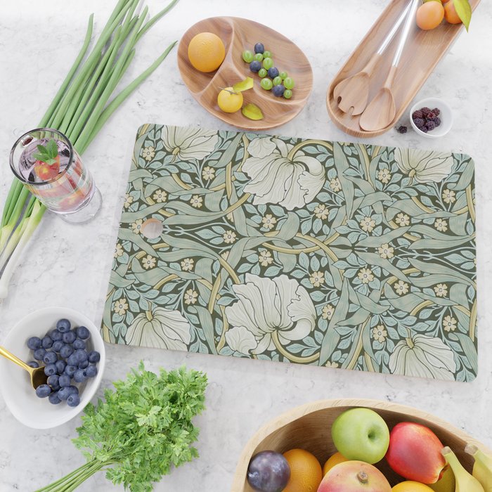 William Morris - Pimpernel Art Print, Vintage Museum Exhibition Art, Botanical Floral Pattern Cutting Board Gallery Image 2