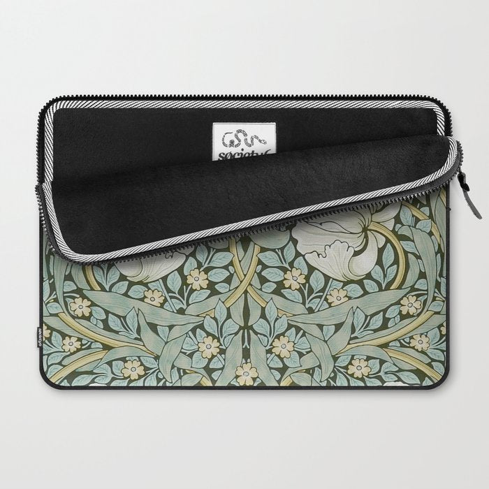 William Morris - Pimpernel Art Print, Vintage Museum Exhibition Art, Botanical Floral Pattern Laptop Sleeve Gallery Image 2