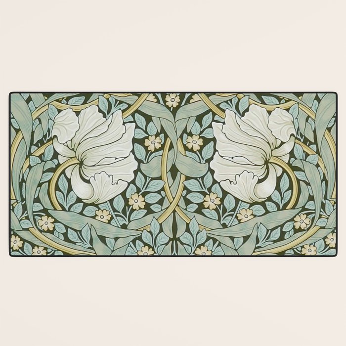 William Morris - Pimpernel Art Print, Vintage Museum Exhibition Art, Botanical Floral Pattern Desk Mat Gallery Image 3