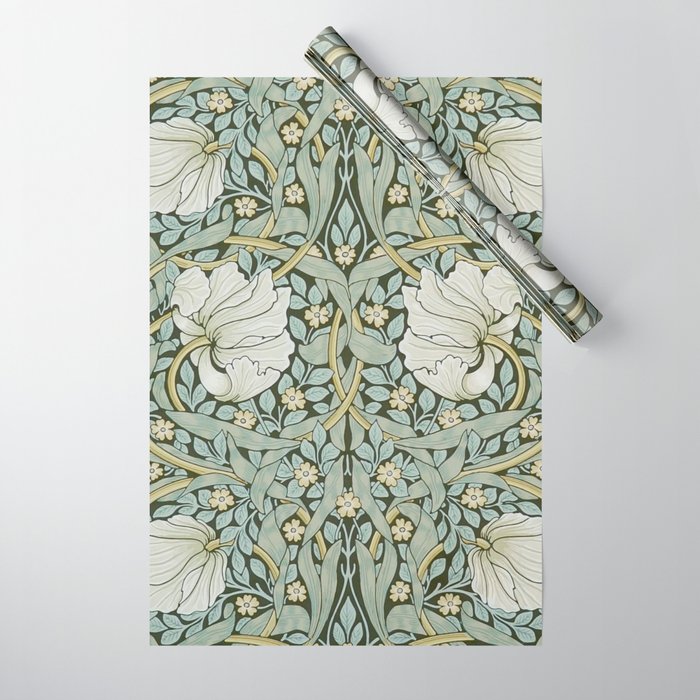 William Morris - Pimpernel Art Print, Vintage Museum Exhibition Art, Botanical Floral Pattern Wrapping Paper Gallery Image 1