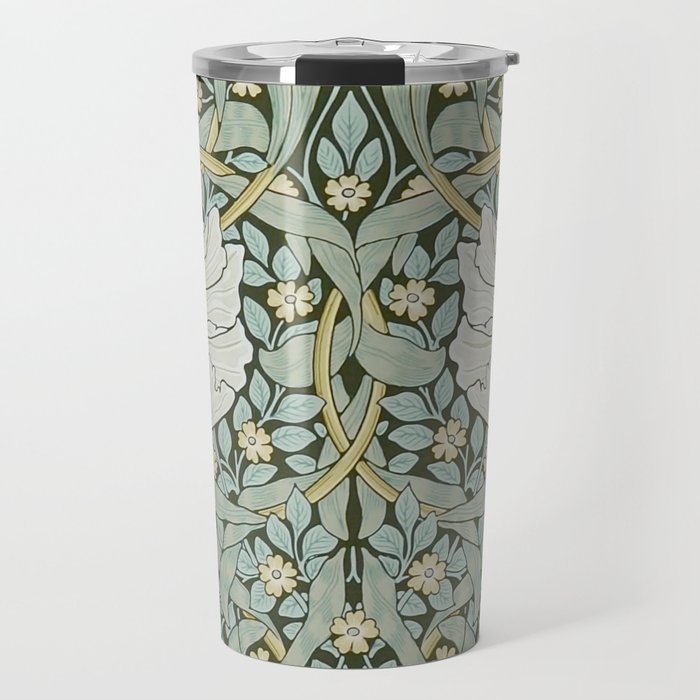 William Morris - Pimpernel Art Print, Vintage Museum Exhibition Art, Botanical Floral Pattern Travel Mug Gallery Image 1