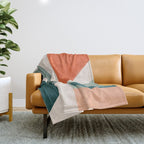 Peach angles balance Throw Blanket Gallery Image 1