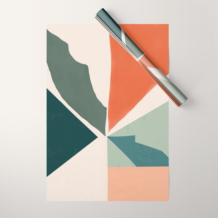 Peach angles balance Wrapping Paper Gallery Image 1