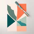 Peach angles balance Wrapping Paper Gallery Image 1