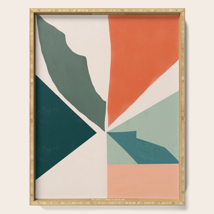 Peach angles balance Serving Tray Gallery Image 1