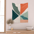 Peach angles balance Wall Tapestry Gallery Image 2