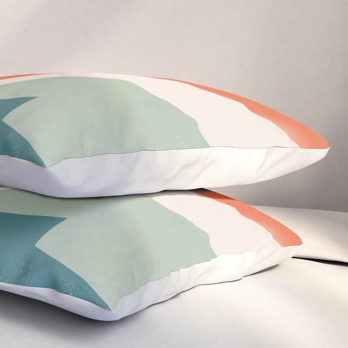 Peach angles balance Pillow Sham Gallery Image 3