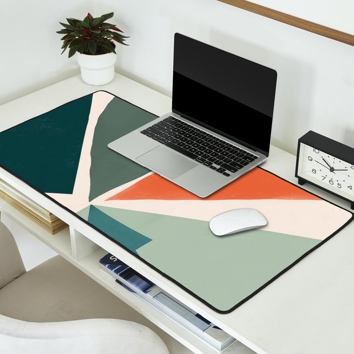 Peach angles balance Desk Mat Gallery Image 2