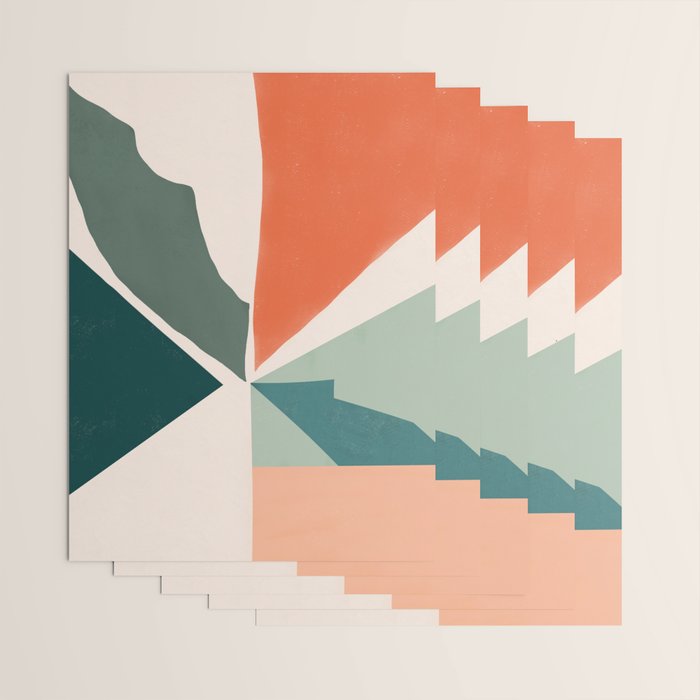 Peach angles balance Wrapping Paper Gallery Image 3