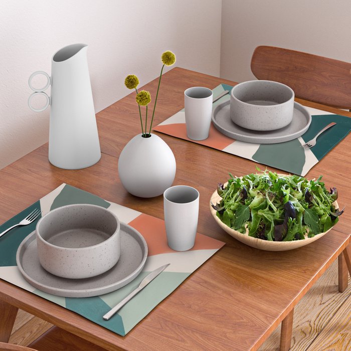 Peach angles balance Placemat Gallery Image 2