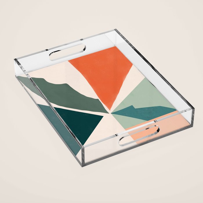 Peach angles balance Acrylic Tray Gallery Image 1