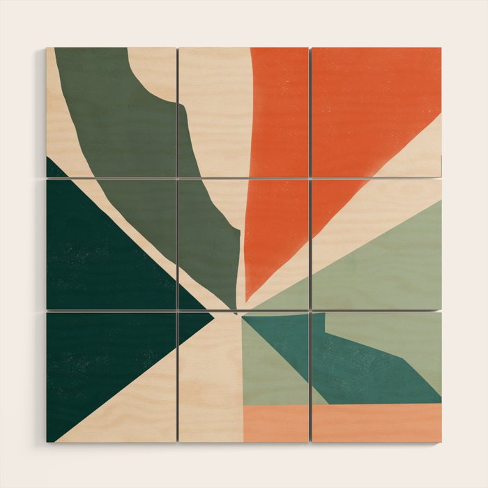 Peach angles balance Wood Wall Art Gallery Image 1