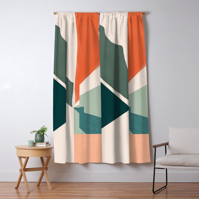 Peach angles balance Window Curtain Gallery Image 5