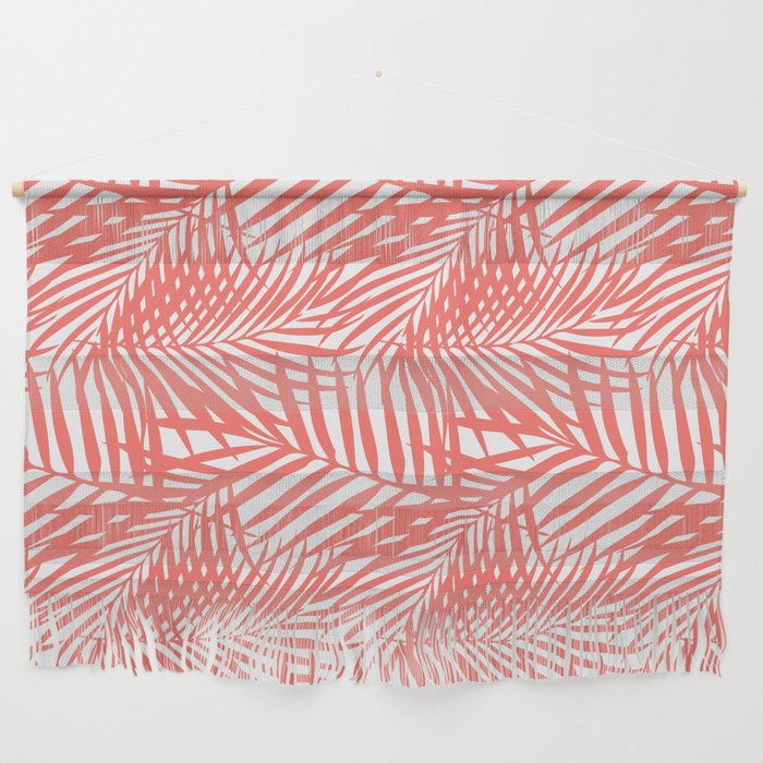 Palm Fronds in Living Coral Wall Hanging Gallery Image 1