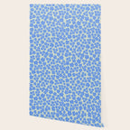 Blue flower blossom scatter on soft green Wallpaper Gallery Image 2