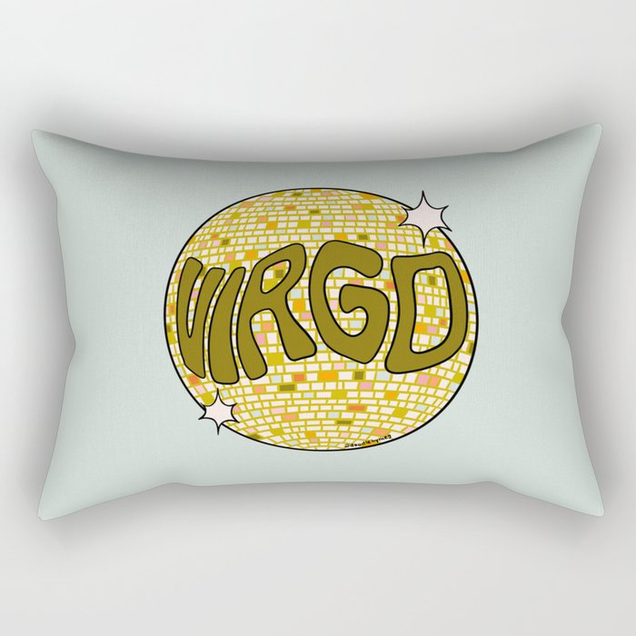 Virgo Disco Ball Rectangular Pillow Gallery Image 1