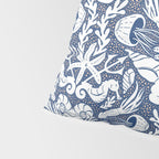 Neptune's joy blue damask reworked Pillow Sham Gallery Image 4