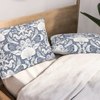 Neptune's joy blue damask reworked Pillow Sham Gallery Image 2