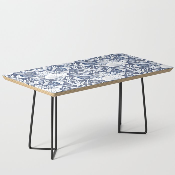 Neptune's joy blue damask reworked Coffee Table Gallery Image 1