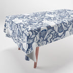 Neptune's joy blue damask reworked Tablecloth Gallery Image 1