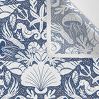 Neptune's joy blue damask reworked Wall Tapestry Gallery Image 3