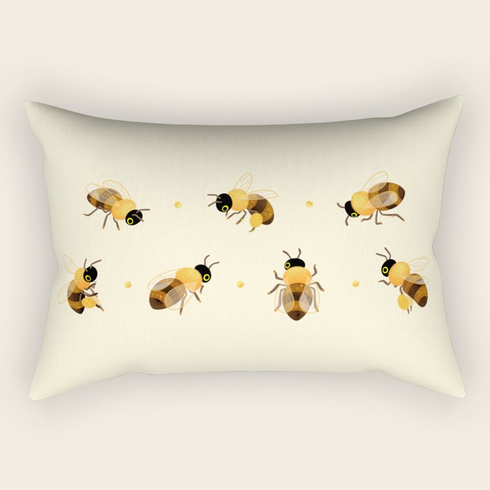 Honey bees Rectangular Pillow Gallery Image 1