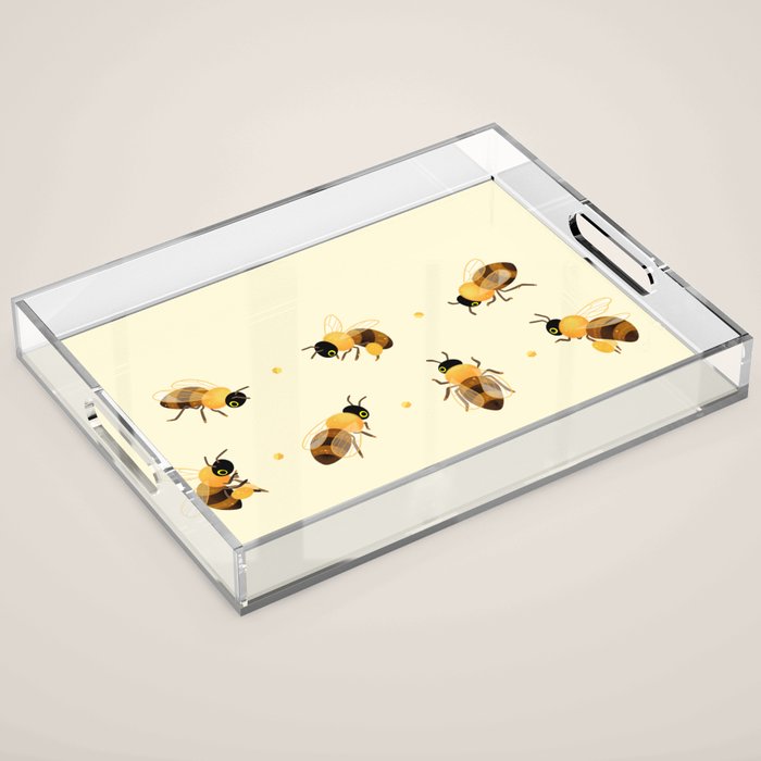 Honey bees Acrylic Tray Gallery Image 1
