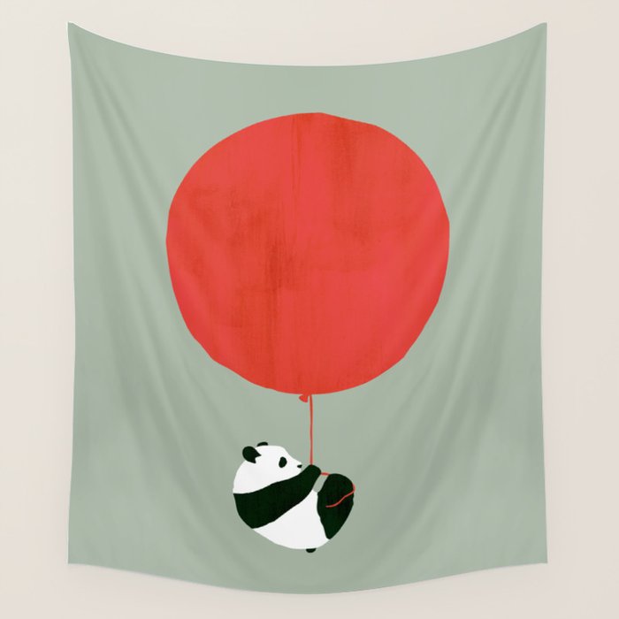 Traveling panda Wall Tapestry Gallery Image 1