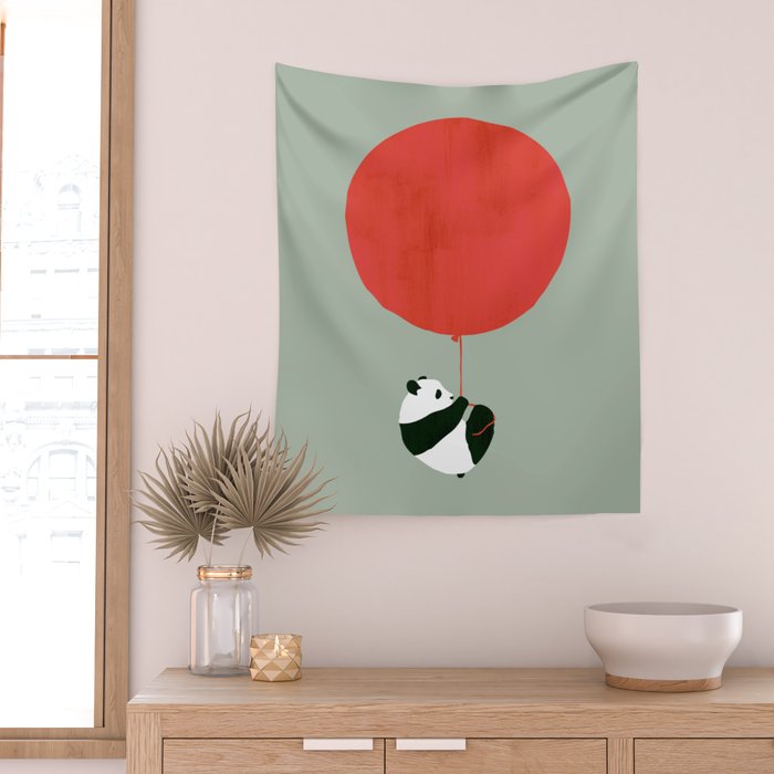 Traveling panda Wall Tapestry Gallery Image 2