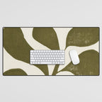 Linocut Houseplant #1 Desk Mat Gallery Image 1